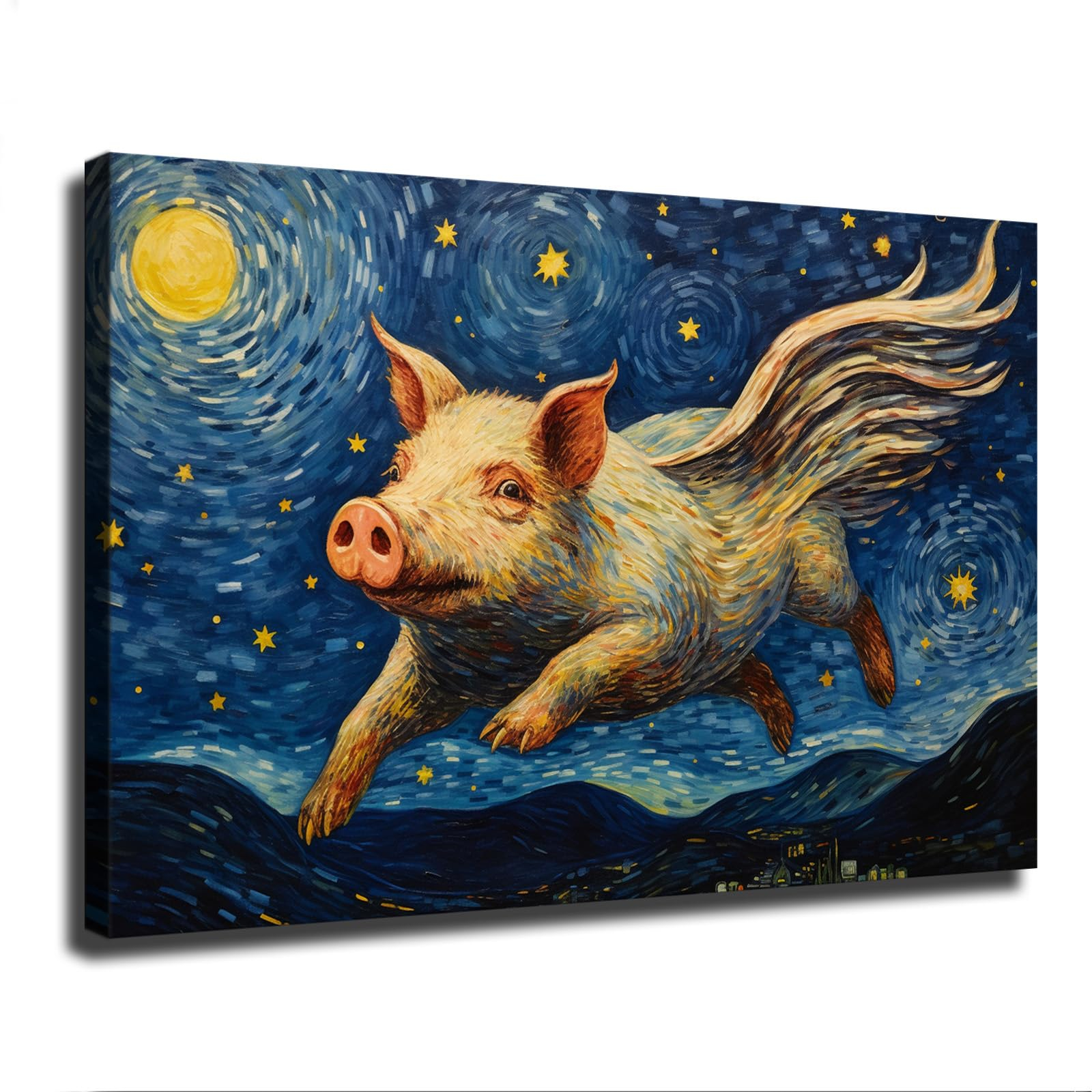 Flying Pig Poster in Porco Volante Wall Decor