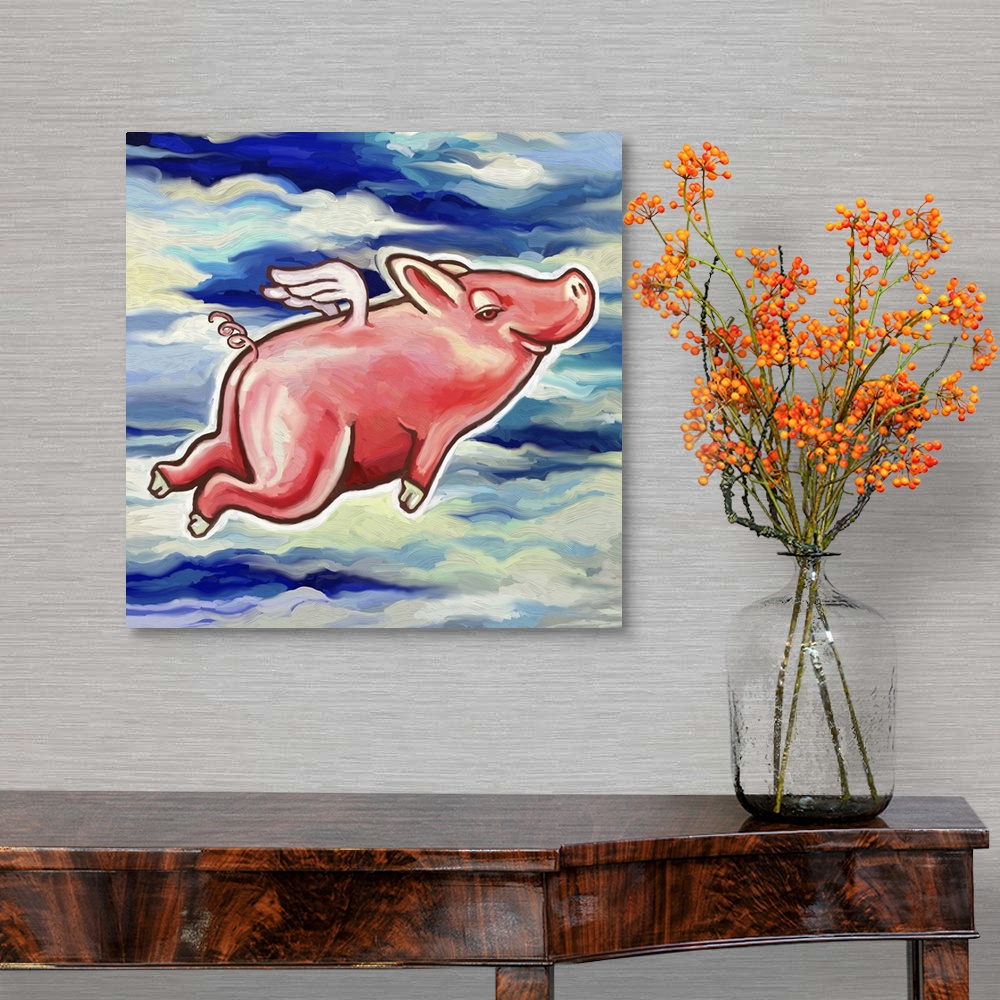 Decorating Beyond the Ordinary with the Playful History of Flying Pig Wall Art
