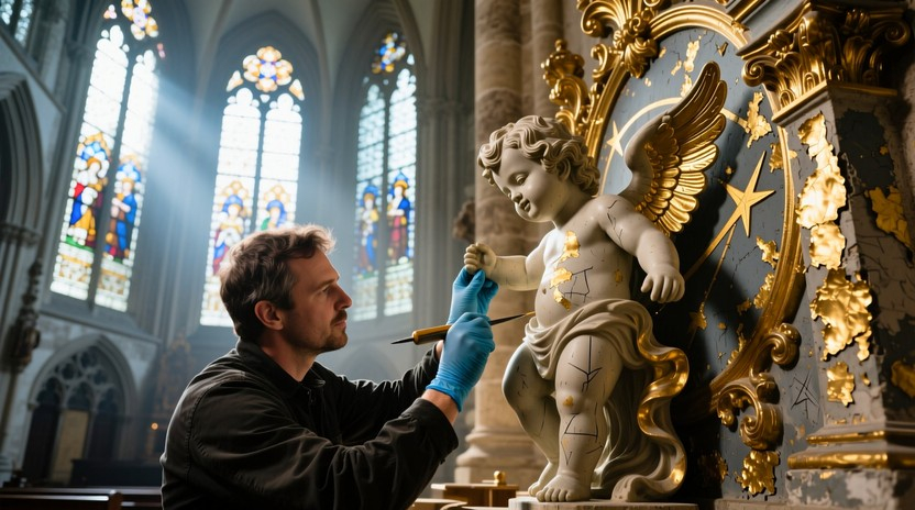 Free Cathedral Art Preservation Photo - Restoration, Cherub, Cathedral ... inside Preserving History Through Labelle Demoiselle Cherub Plq Masterpieces