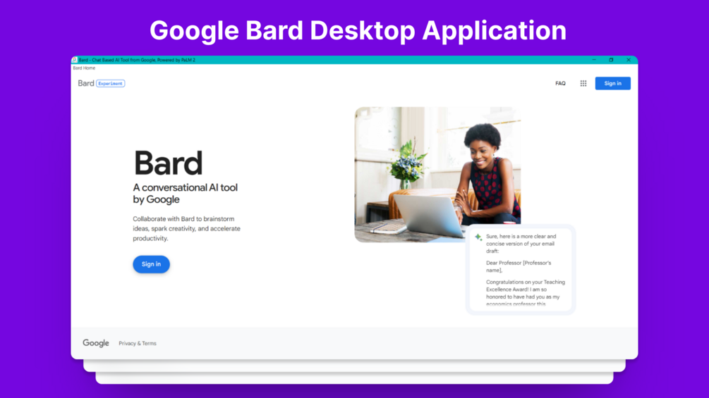 Google Bard Desktop Application pertaining to type.googleapis.com/assistant.boq.bard.application.BardErrorInfo