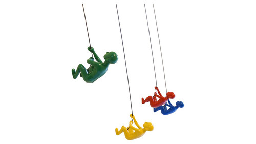 Moving Beyond Flat Canvas with Dynamic Blue Climbing Sculptures in Modern Interiors