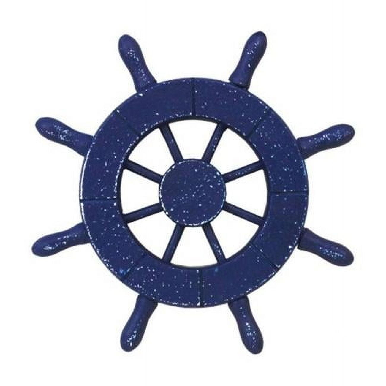 Bringing Coastal Charm Indoors With the Six Inch Dark Blue Decorative Ship Wheel