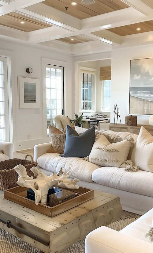 How To Make Coastal Home Interior Design Look Classy Not Tacky In 2024 ... within Rustic All Red Decorative Ship Wheel With Starfish 12'', Wooden Ship Wheel