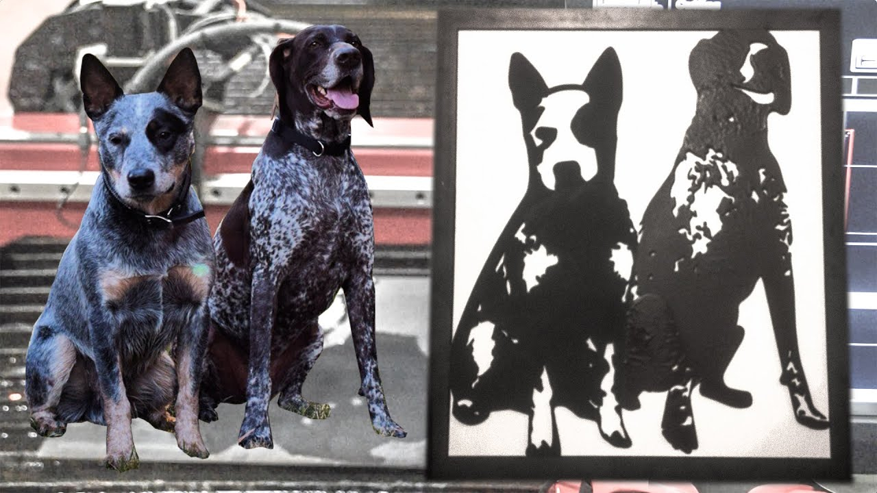 How To Make Metal Dog Portraits On A Cnc Plasma Cutting Table - Youtube pertaining to Sober Brown Dog Portrait, Animal Round Metal Wall Art, 11"