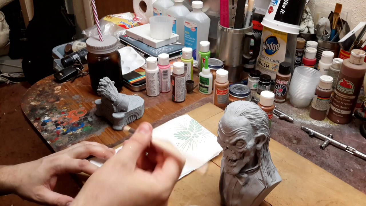 How To Paint A Resin Bust Tutorial Without An Airbrush Part 1 ... pertaining to Resin Bust