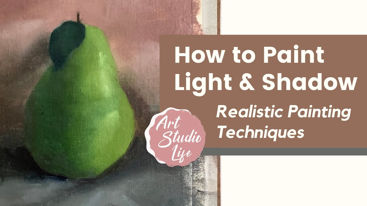 How To Paint Light And Shadow In An Oil Painting - Realistic Painting ... throughout "Light Of The World" Wrapped Canvas Art Print, 24"X18"X1.5"