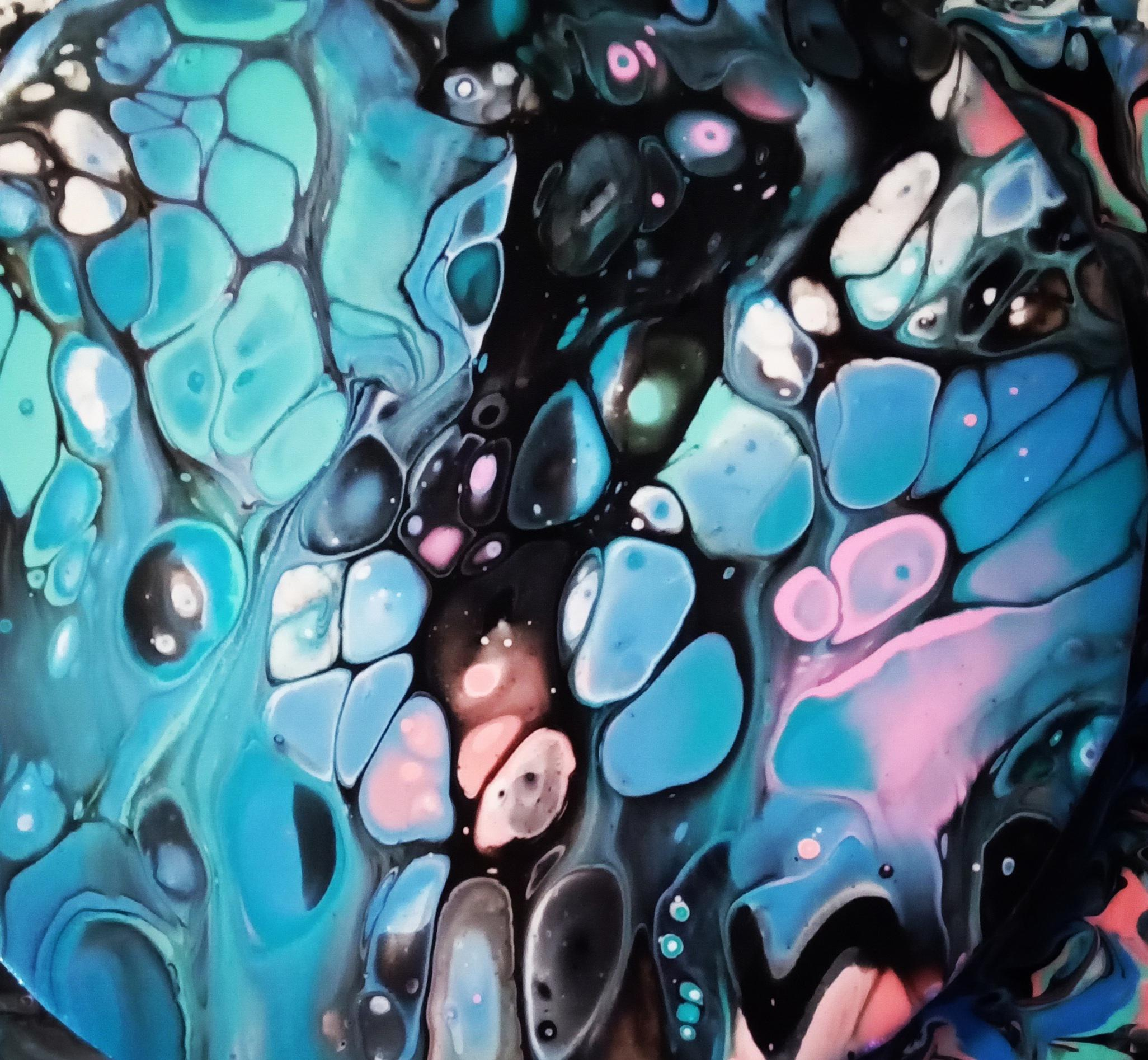 I Call This One Spacial Depths, Because It Reminds Me Of An Ocean But ... inside Coastal Beach Scene Hand-Painted Textured Canvas Art