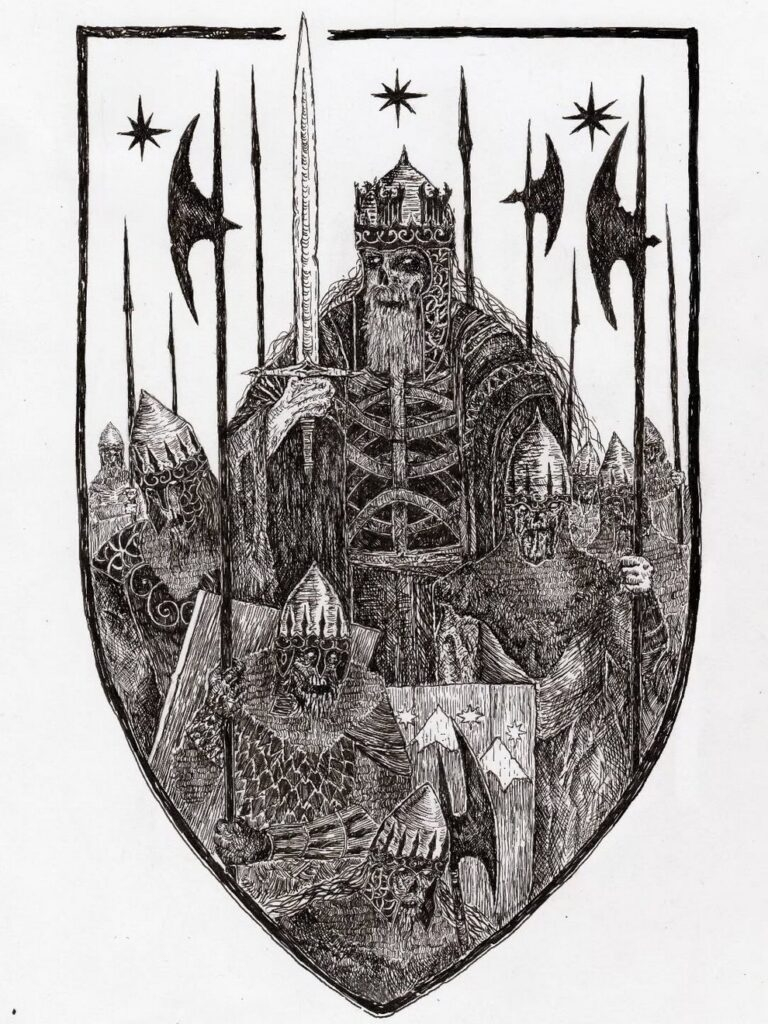 Illustrator Reimagines European Medieval And Folklore Spirits As A ... intended for Corvus Bird Of Prophecy Gothic Raven Skull Hanging Statue