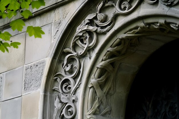 Intricate Stone Carving On An Architectural Arch | Premium Ai-Generated ... throughout Balancing Weight and Elegance by Using Fiber Stone for Intricate Architectural Millwork