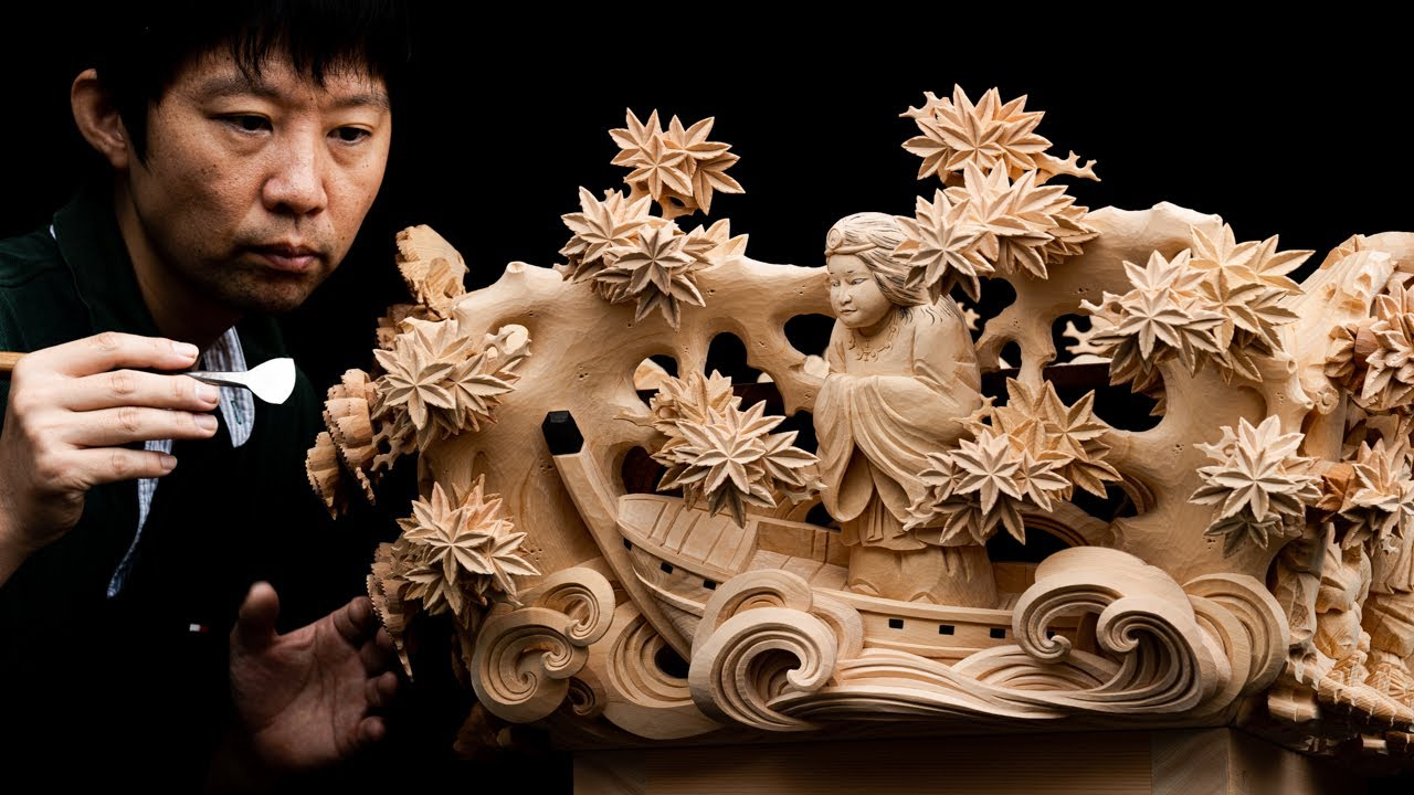 Japanese Wood Sculpture Woodcarving/ Yin Yang Master Abe No Seimei/ throughout How Master Woodcarvers Bring the Enlightened One to Life Through Relief Sculpture