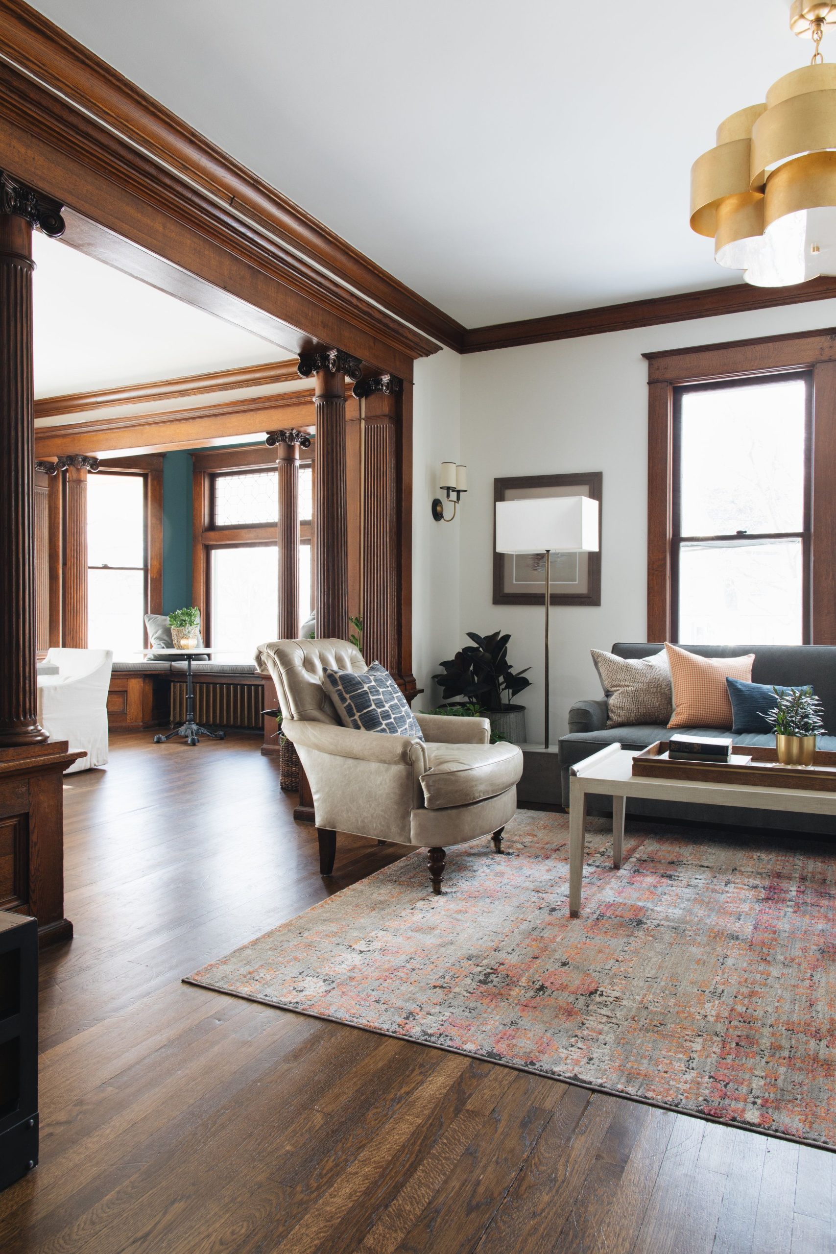 Jean Stoffer Design | Craftsman Living Rooms, Craftsman Interior ... within Minimalist Tall Gold Wall Mirror Modern Grouping Divided Classic, 3-Piece Set
