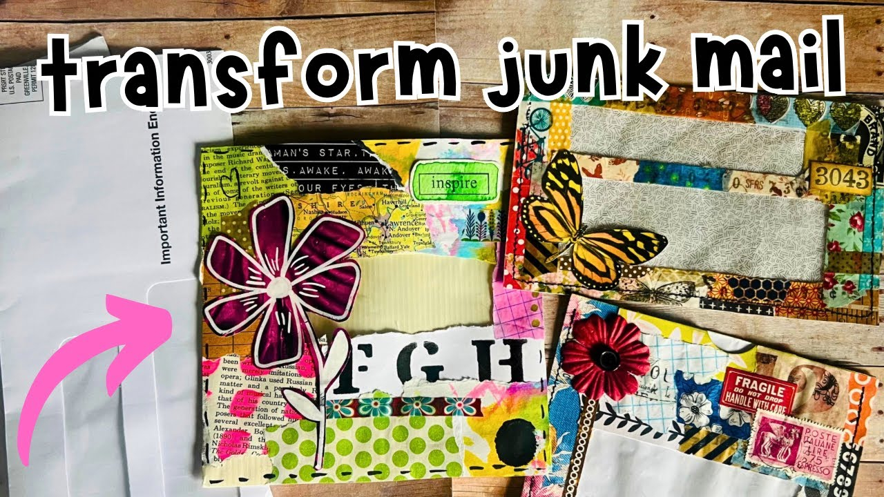 Junk Journal Pockets With Junk! Use Your Scraps! Junk Journaling The ... intended for Turning Piles of Junk Mail Into Deeply Textured Botanical Wall Hangings