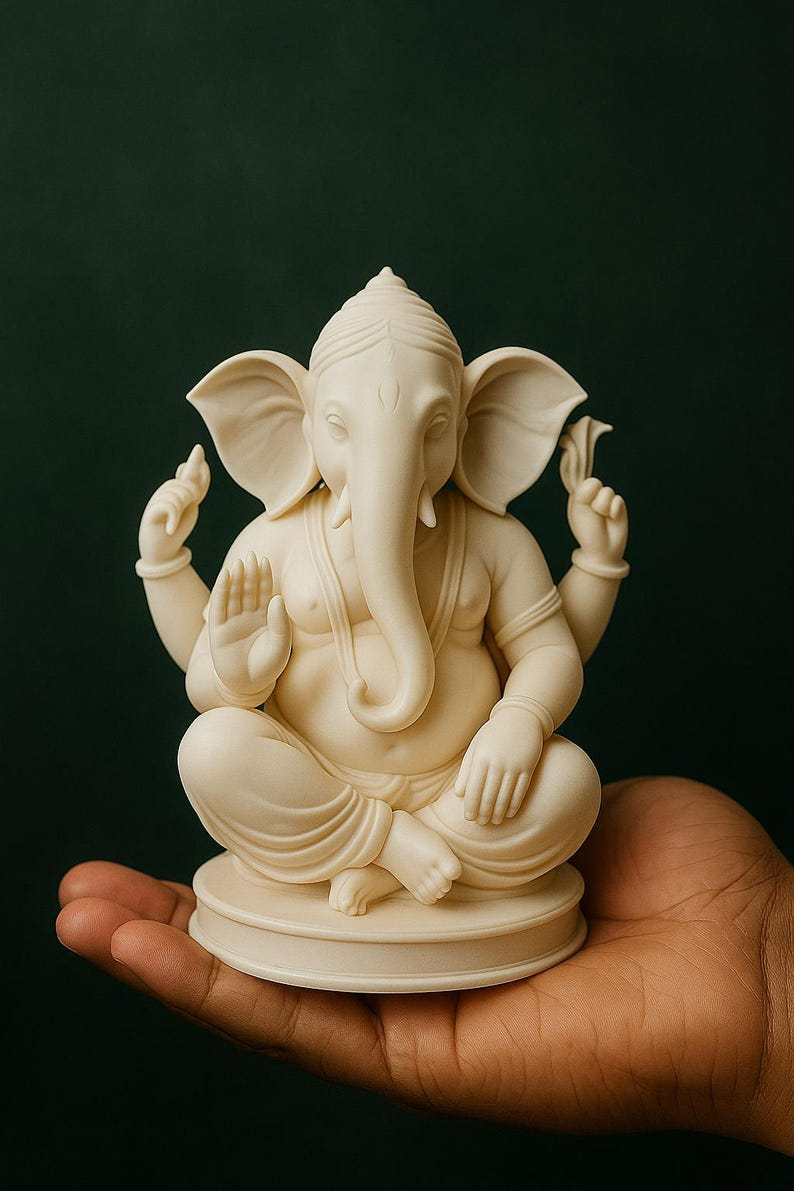 Lord Ganesha Idol For Gift - Etsy regarding Ganesha Wall Ivory Colored Tusk