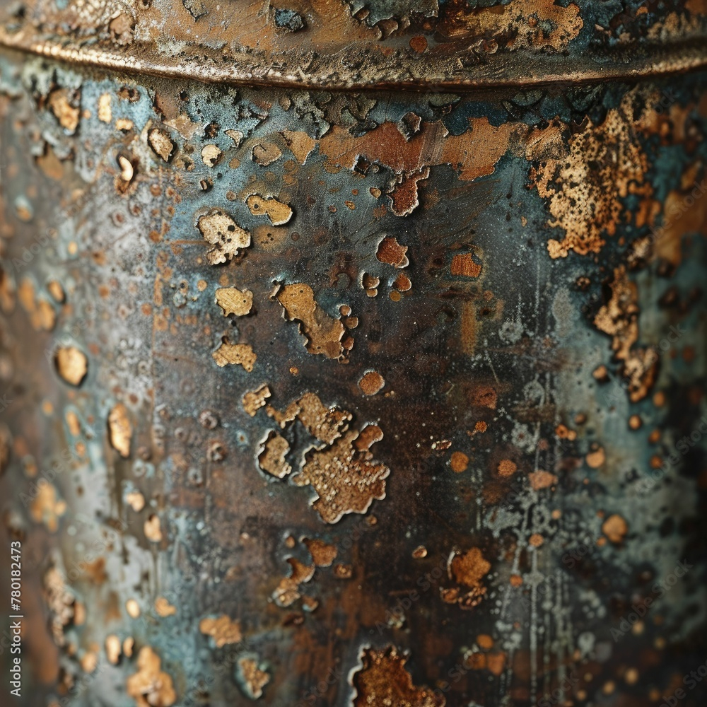 Macro Photography Of A Copper Surface, Focusing On The Patina And ... for Understanding the Aging Process of Copper Patina in Modern Marine Wall Art