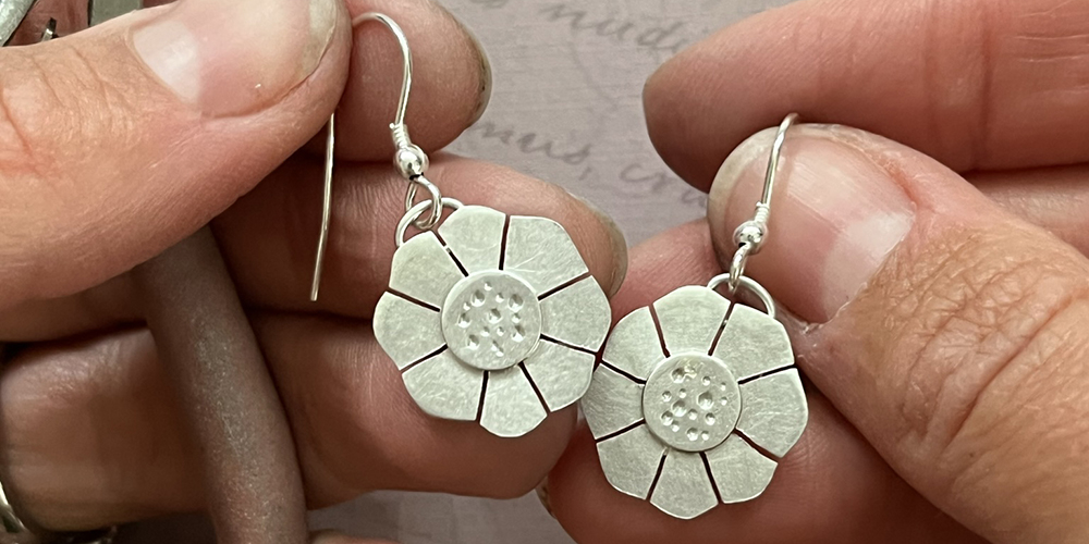 Making Silver Flower Disc Earrings - The Bench for Why the Eleven Inch Flower Disc is Becoming a Modern Design Staple