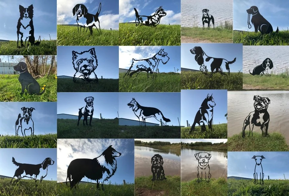 Metal-Dog-Silhouettes — Metalgardenart.co.uk regarding The Craft Behind Metal Dog Portraits and Why They Last a Lifetime