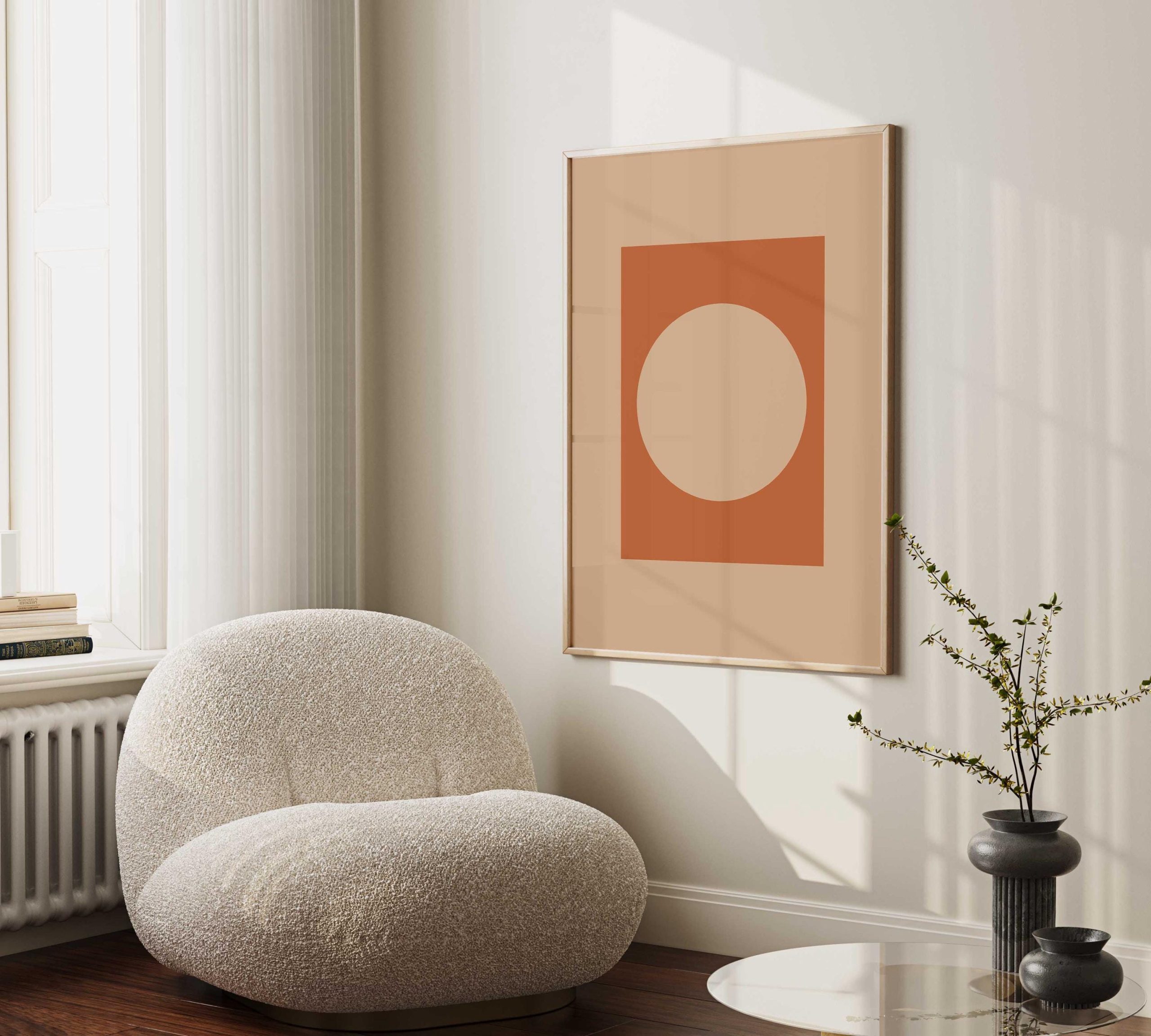 Minimalist Geometric Wall Art Print/Color Block Abstract Poster/Minimal ... throughout The Design Evolution of Oversized Color Block Minimalism in Modern Residential Spaces