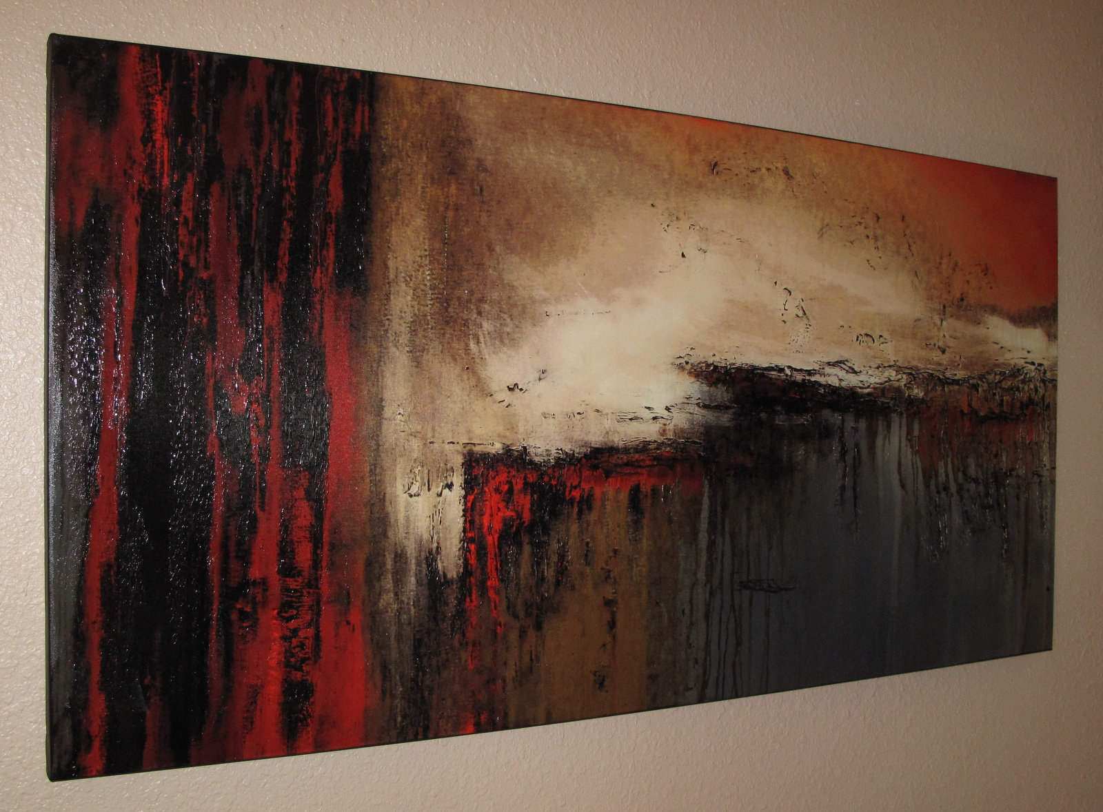 Modern Abstract Limited Edition Giclee "Crash" By Eloisexxx ... pertaining to Contemporary Modern 3-Piece Limited Edition Painting 72" By Eloisexxx
