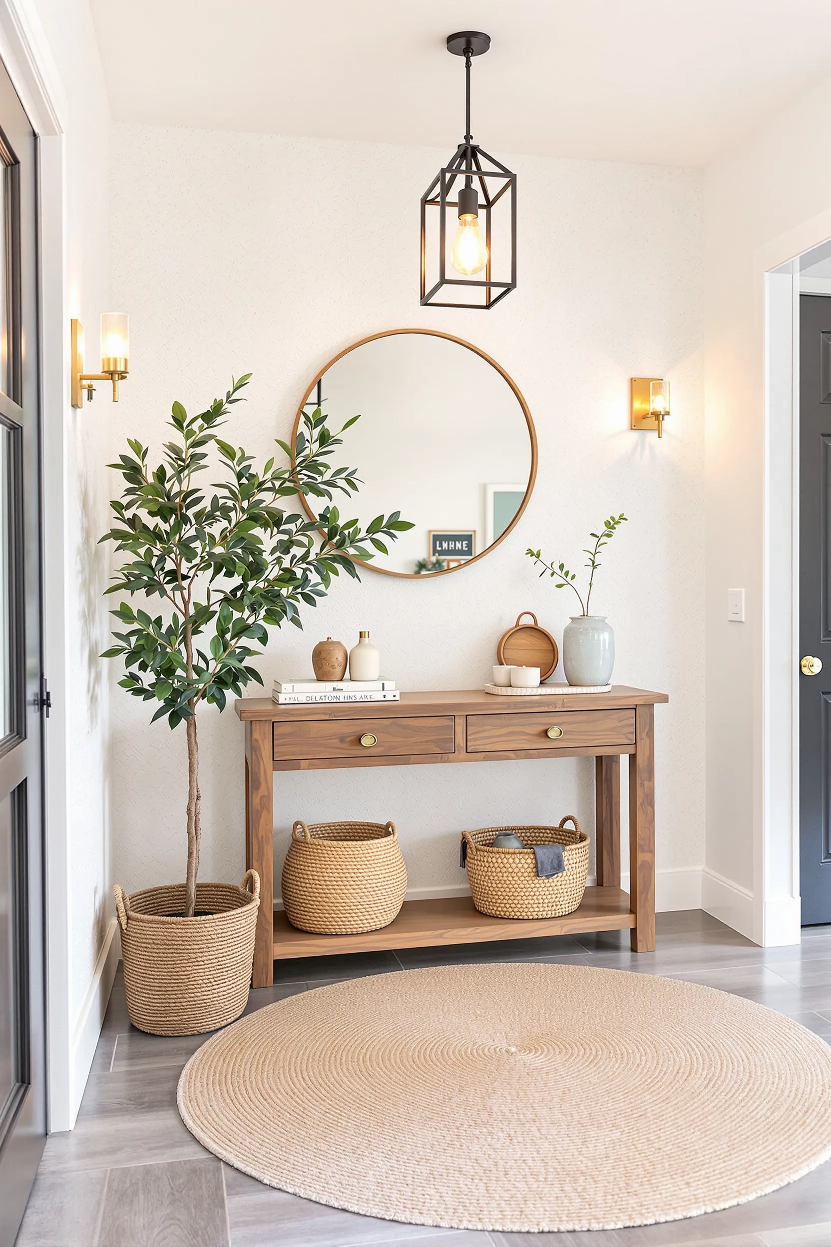Modern Farmhouse Small Entryway Ideas For Elegant Entry Design inside Rocks On Typical Tropical Beach, Beach Round Wall Art, 11"
