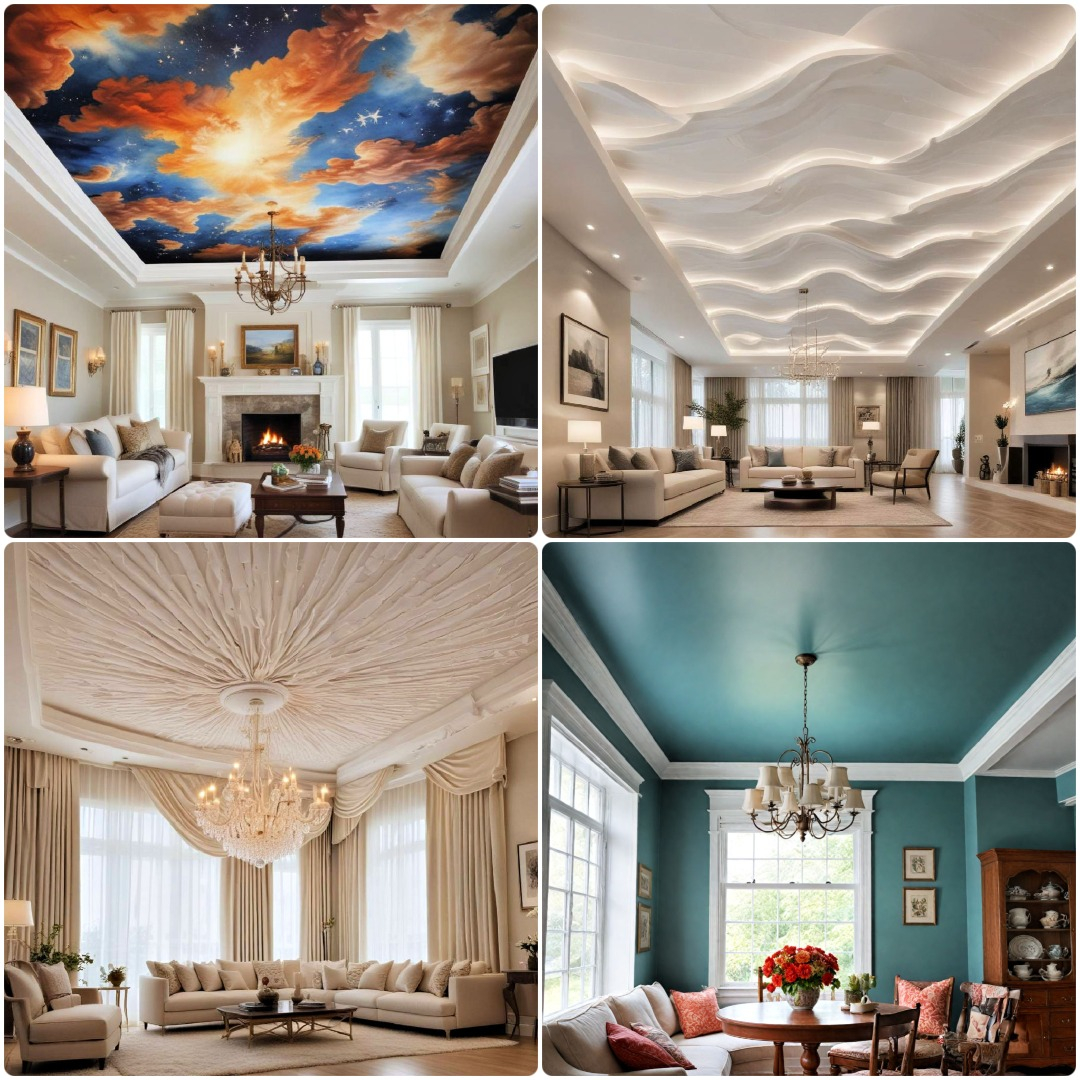 Modern Living Room Ceiling Design Ideas To Elevate Your Space throughout Elevate Your Space with Sophisticated Ceiling Stencil Designs This Year