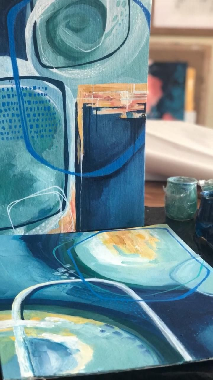Mossy River Banks Original Paintings In Progress Abstract Paintings ... throughout My Houzz: Minimalist Style And Original Art For A Seattle Home - (Art Bisa Di Dinding)