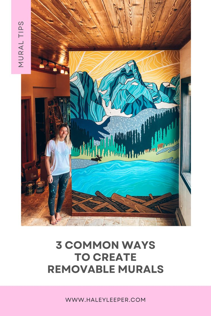 Mural Tip #7 | How To Create A Removable Mural — Haley Leeper Art ... for Diy Project: Wallpaper Goes Mobile