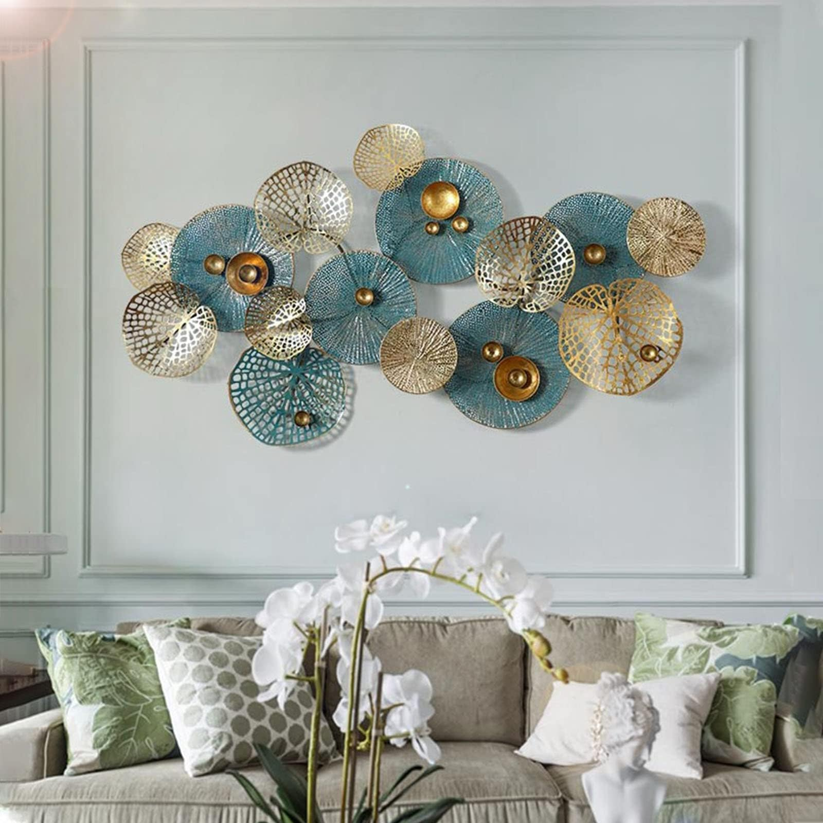 Nature Metal Wall Art For Living Room Trendy/Classy/Botanical within Modern Glass And Metal 3D Wall Sculpture "Axial"