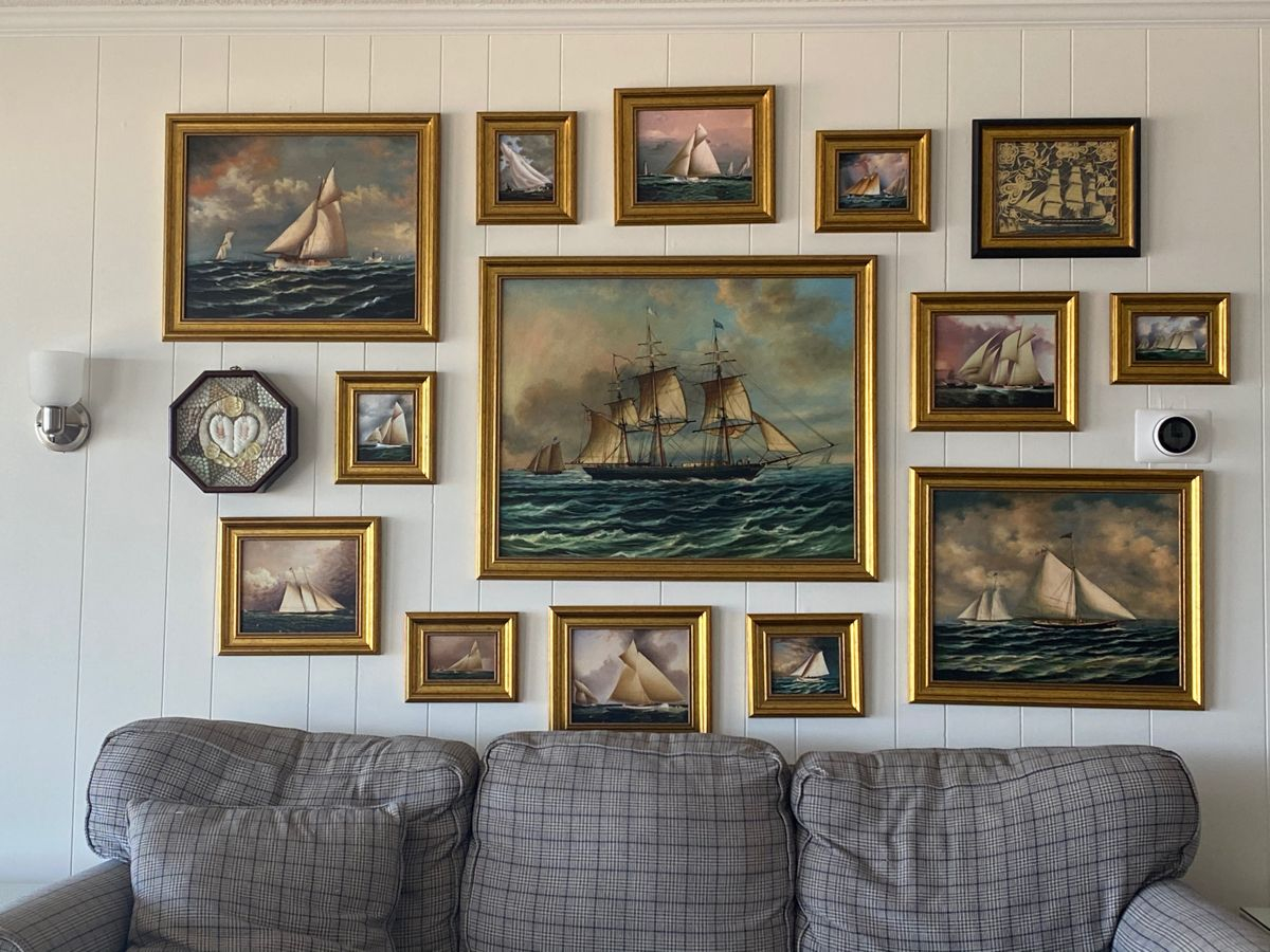How Large Scale Nautical Artwork Transforms a Room with Classic Engineering