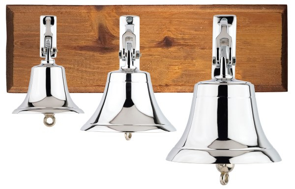 Nauticalia 6 Inch Ships Bell Chrome Plated inside 7" Chrome Ship's Bell