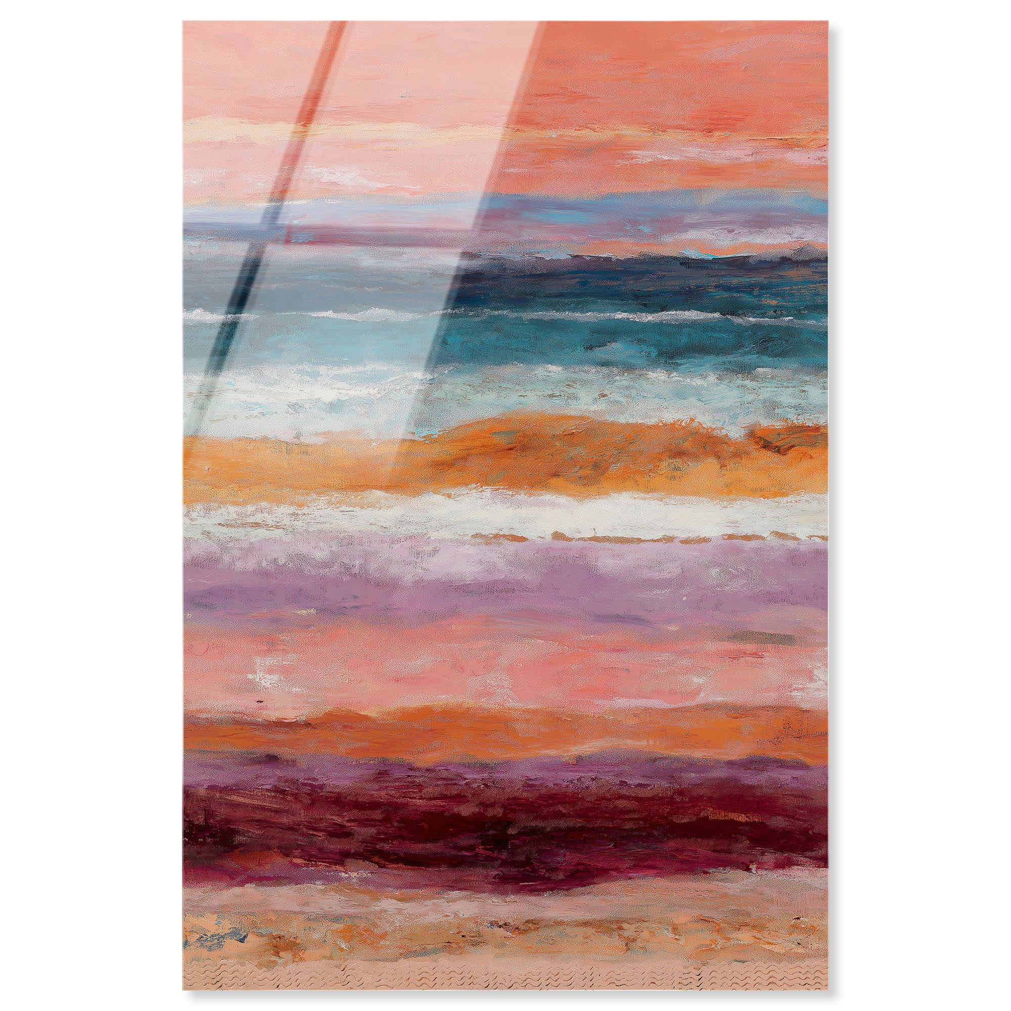 Ocean Depth Iii Acrylic Print Living Room Wall Art By Art Remedy, Ready ... pertaining to Coastal Beach Scene Hand-Painted Textured Canvas Art