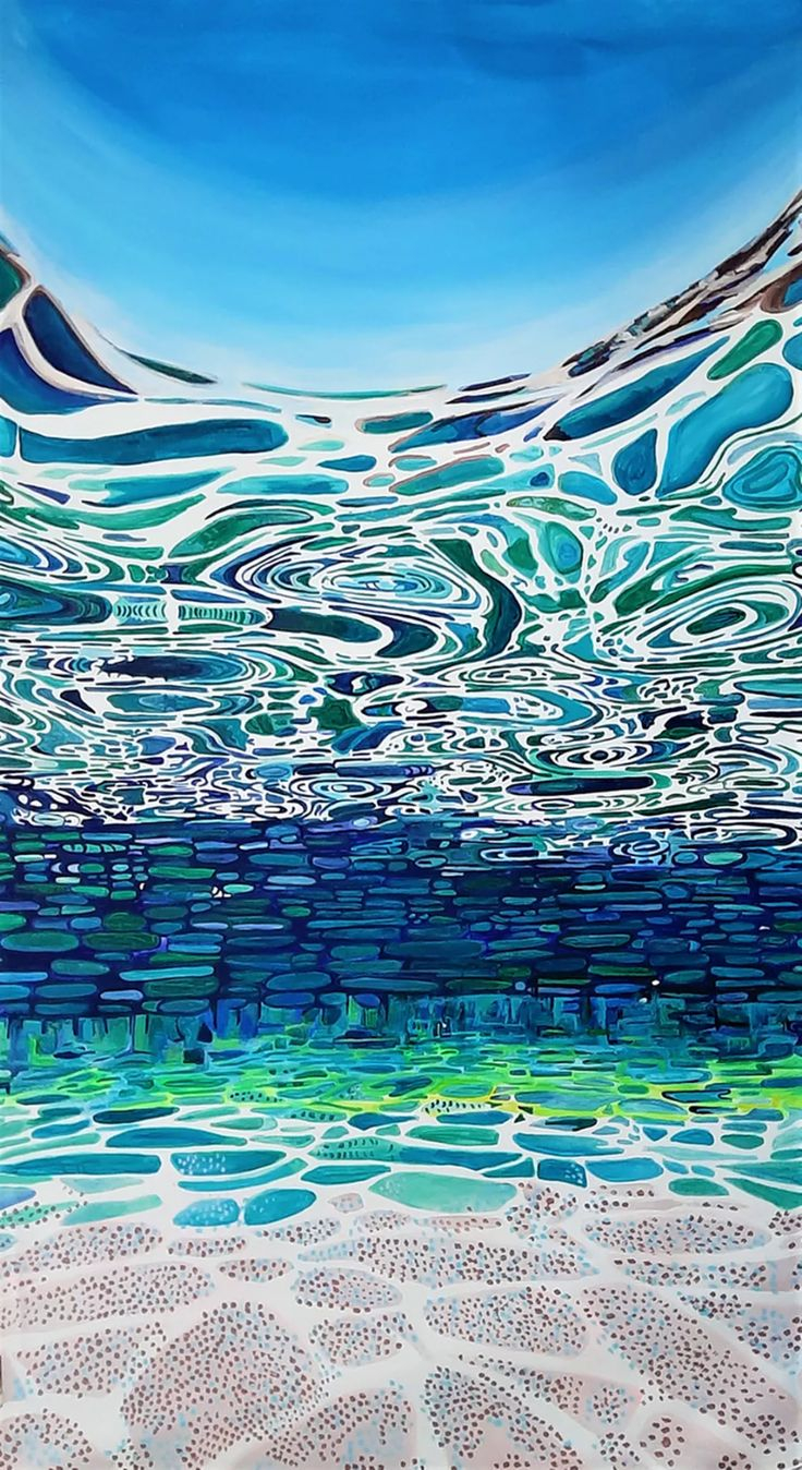 Ocean Depths /200 X 123 X 0.1 Cm Acrylic Painting By Alexandra Djokic ... regarding What Multi Layered Acrylics Reveal About the Hidden Depth of Seaside Paintings