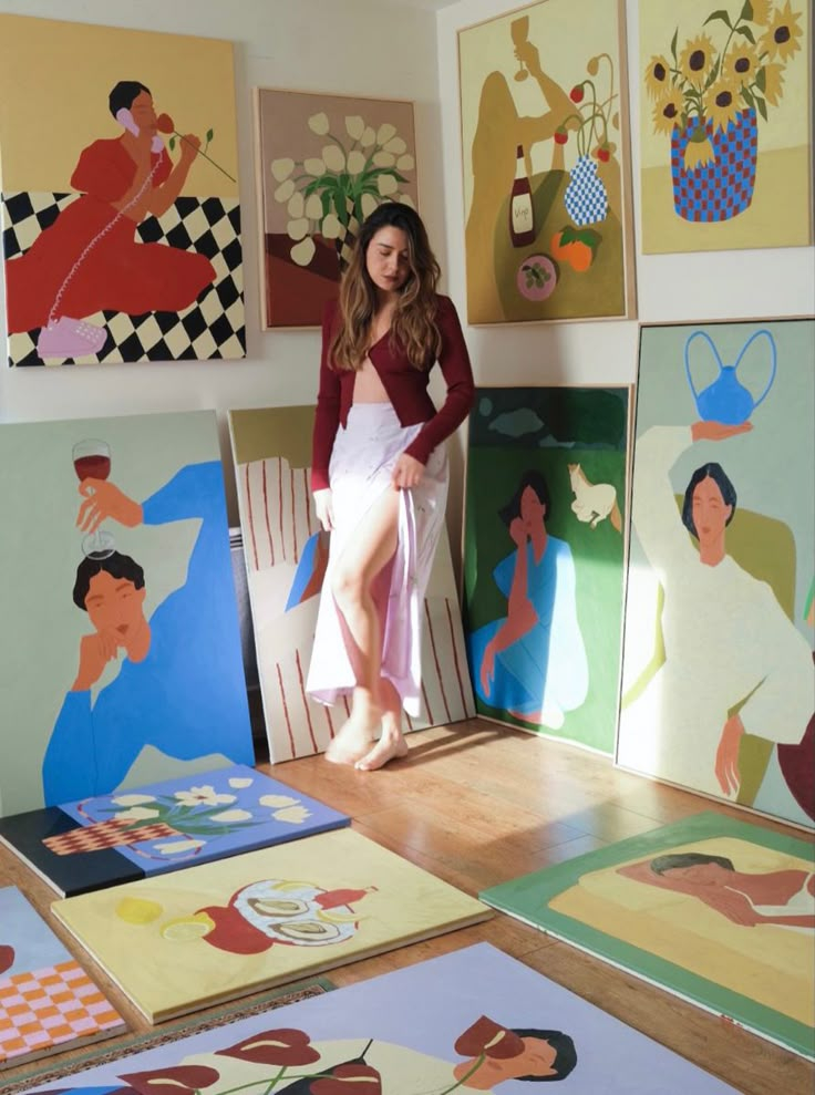 Original Paintings By Carla Llanos | Matisse Original Prints, Paintings ... intended for The Art of Less How to Curate a Minimalist Seattle Home Filled with Original Paintings