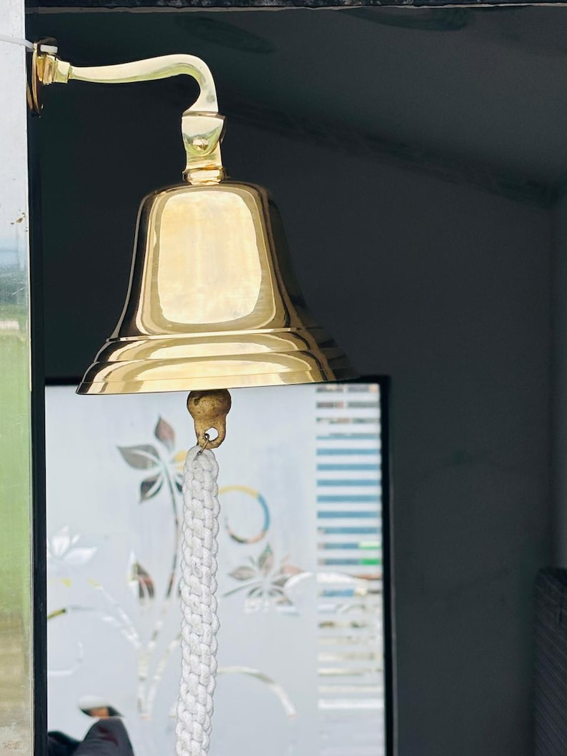 Personalized Brass Bell – Engraved Nautical Decor, Custom - Etsy with regard to 8" Polished Brass Bell