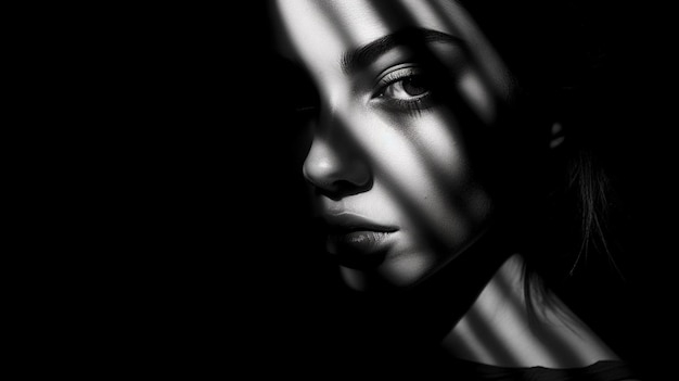 Premium Ai Image | Use Of Dramatic Shadows For High Contrast Portraits within "Light Of The World" Wrapped Canvas Art Print, 24"X18"X1.5"