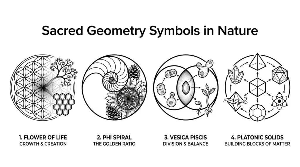 Sacred Geometry Symbols | Meanings, History, And Hidden Patterns That ... inside The Hidden Geometry And Botanical Motifs That Define Historic Wall Reliefs