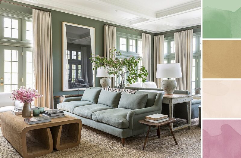 "Serene Interiors: Crafting Peaceful Spaces With Color Psychology" inside Designing Serene Interiors Using Soft Palettes And Hand Painted Egrets