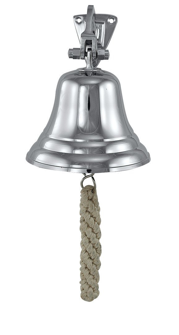 Ship's Bell, Nickel Plated Brass - Merikauppa-Ocean-Spirit with regard to 6" Nickel Plated Brass Ship Bell