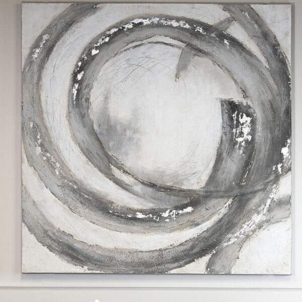 Silver Grey Abstract Canvas | Galaxy Large Hand Painted Art within What Makes Hand-Painted Grey Canvas Art a Timeless Investment for Any Room