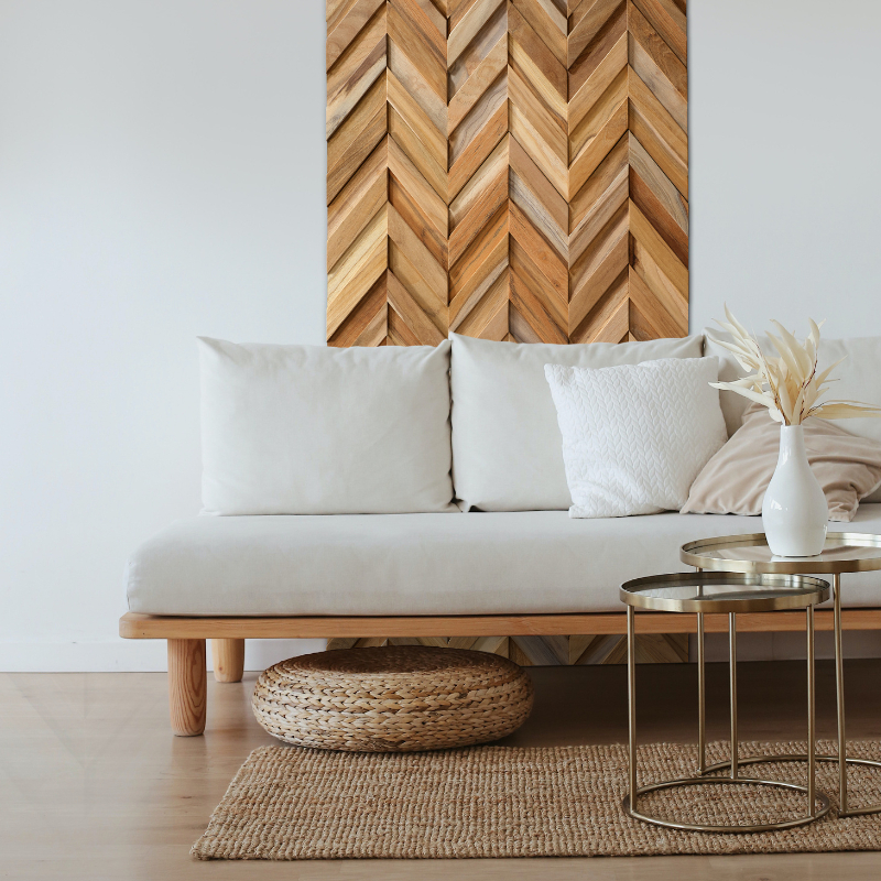 Style4Walls I Rebel Of Styles I Wood I Ultrawood Teak Chevron - Style4Walls with regard to How the Unique Incongruous Shapes of Natural Teak Panels Enhance Room Ambiance