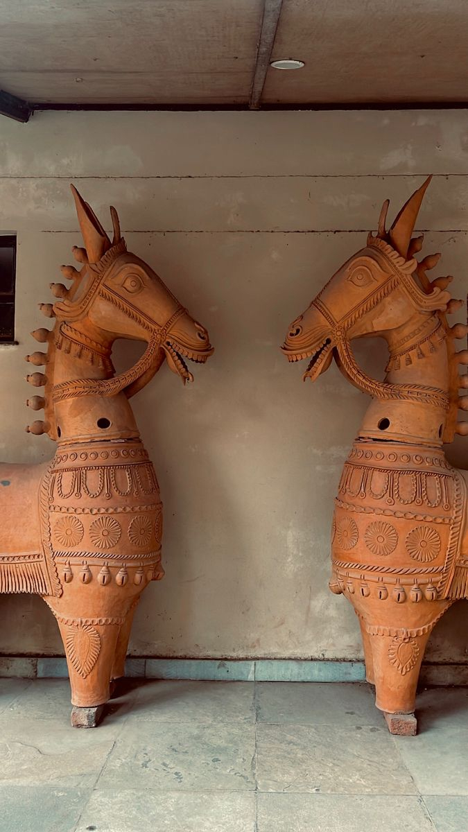 Terracotta Sculptures - Horses | Craft Museum, Feature Wall Design ... throughout A Guide to Caring for and Styling Handmade Terra-cotta Sculptures