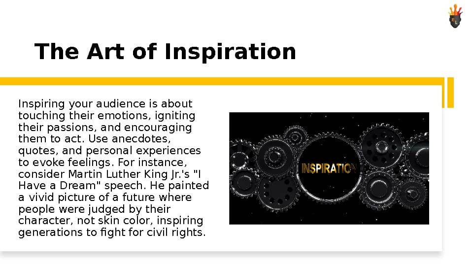 The Art Of Inspiration - Crafting Speeches That Resonate — Public Speaking intended for Howard Elliott Public Speaker Hand Painted Original Art