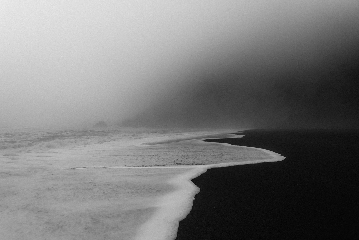 The Black Sand Beach Of Vík — Iceland | Behance :: Behance with regard to Blue Volcanic Beach, Seashore Photography Large Disc Metal Artwork, 11"