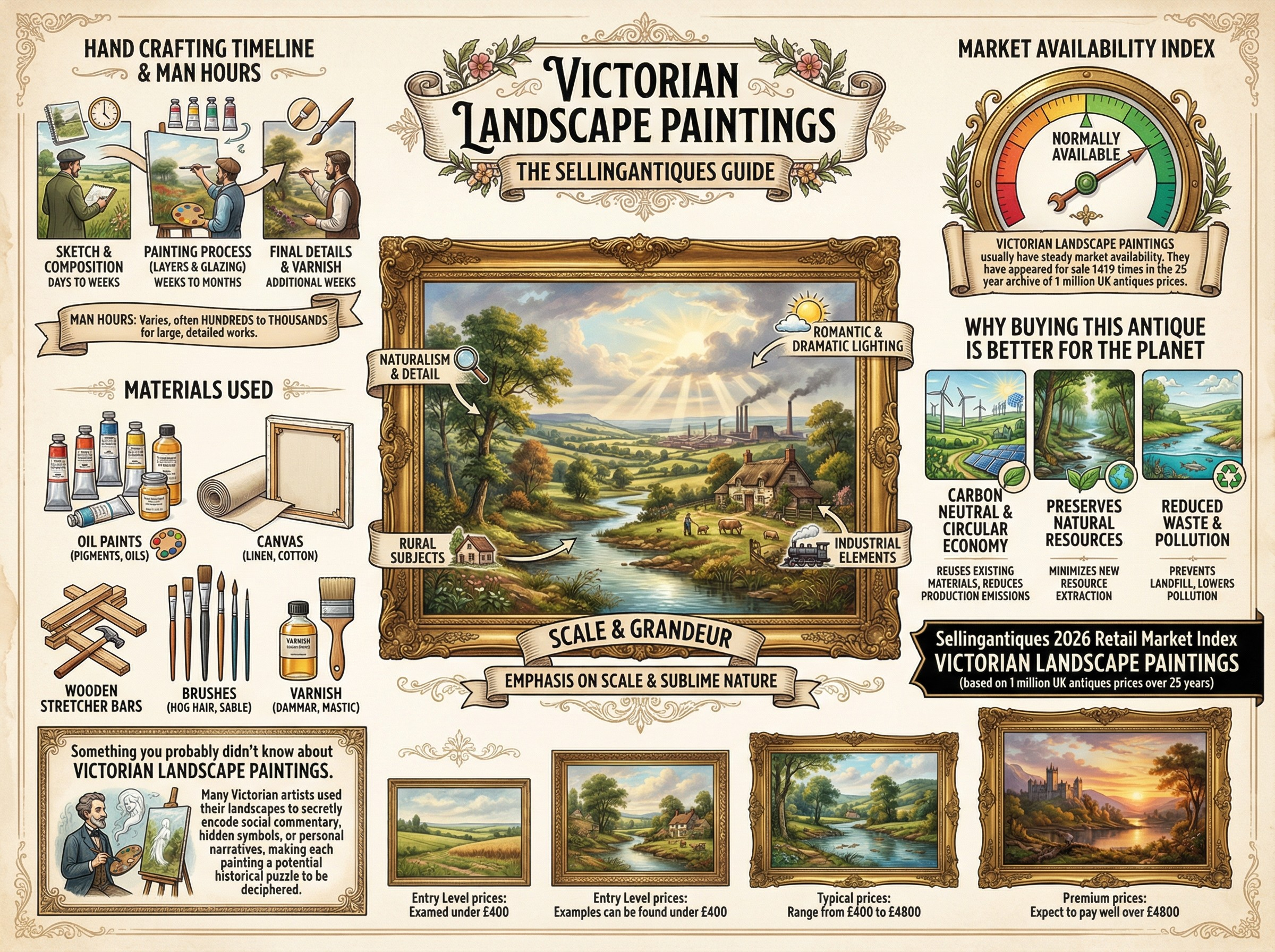 The Sellingantiques Guide To Victorian Landscape Paintings with regard to What Antique Landscape Paintings Reveal About Historic Artist Techniques