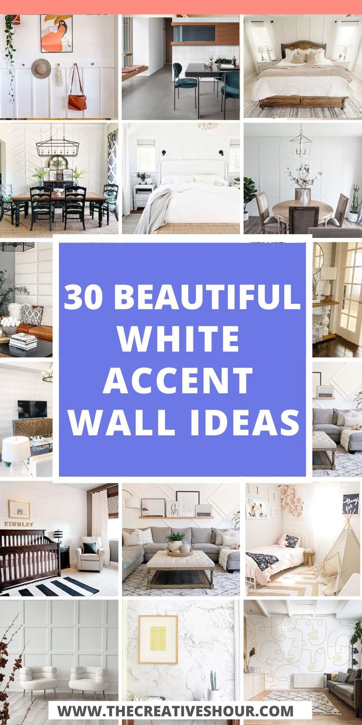 The Ultimate Guide To White Accent Walls: Transforming Bedrooms Into ... within "Chilly Fall Day" Hand Painted Canvas Art, 36"X48"