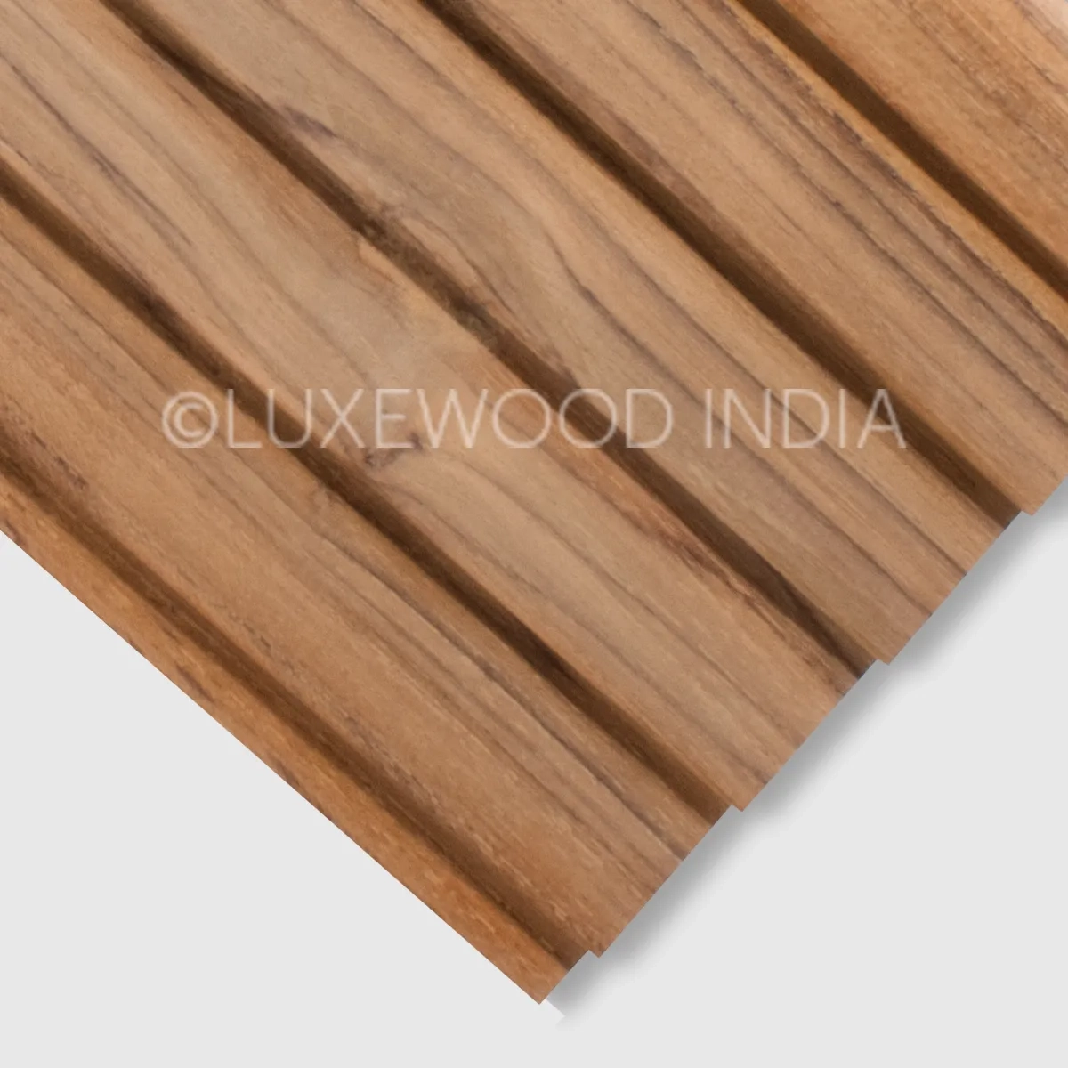 Thermo Teak Firenze Slim Planks | Luxewood India inside How the Unique Incongruous Shapes of Natural Teak Panels Enhance Room Ambiance