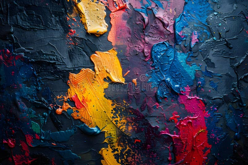 Vibrant Hues Dance Across The Canvas, An Abstract Oil Painting Explores ... throughout The Story of Texture and Color in the Renowned Good Feelings Canvas