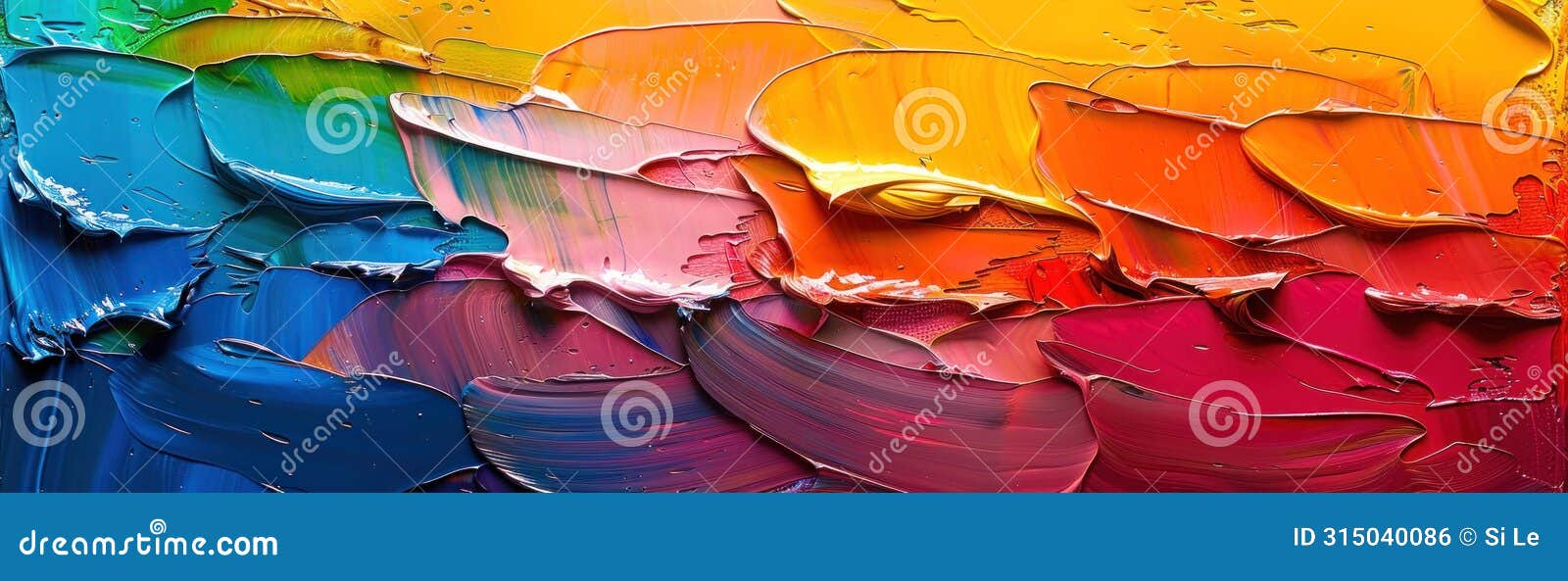 Vibrant Rainbow Palette Knife Texture On Canvas - Colorful Abstract Art ... inside "Good Feelings" Yellow Flowers Original Painting By Mavis