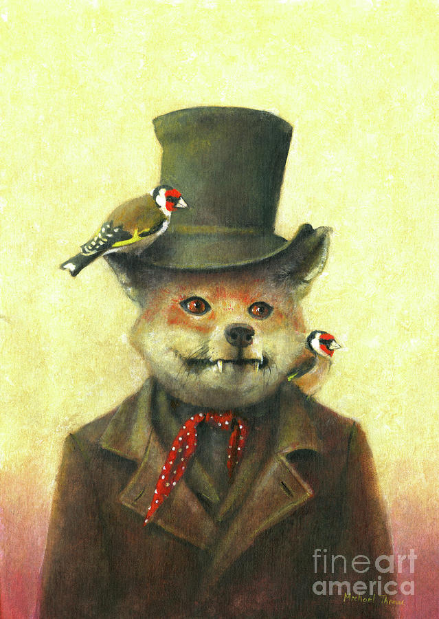 Victorian Fox And Gold Finch Painting By Michael Thomas - Fine Art America intended for The Untold Story of the Artist and the Real Inspiration Behind Fox and The Finch