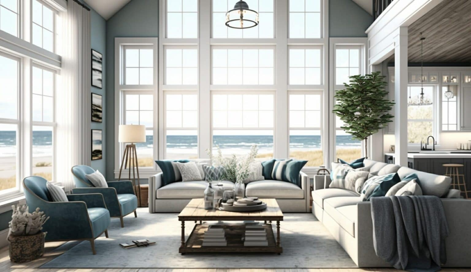 What Are The Eco-Friendly Aspects Of Coastal Modern Design? - A House ... regarding Why the classic twelve inch wooden ship wheel remains a beloved staple in modern coastal home design