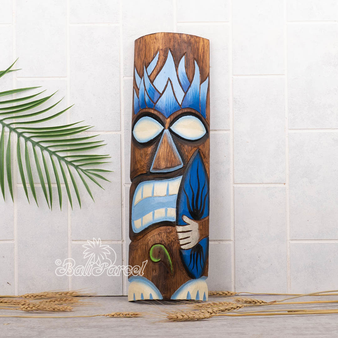 Wooden Mask, Hand Carved From Albesia Wood | Bali Parcel within Bringing Island Warmth Indoors Through Hand Carved Albesia Wood Artistry